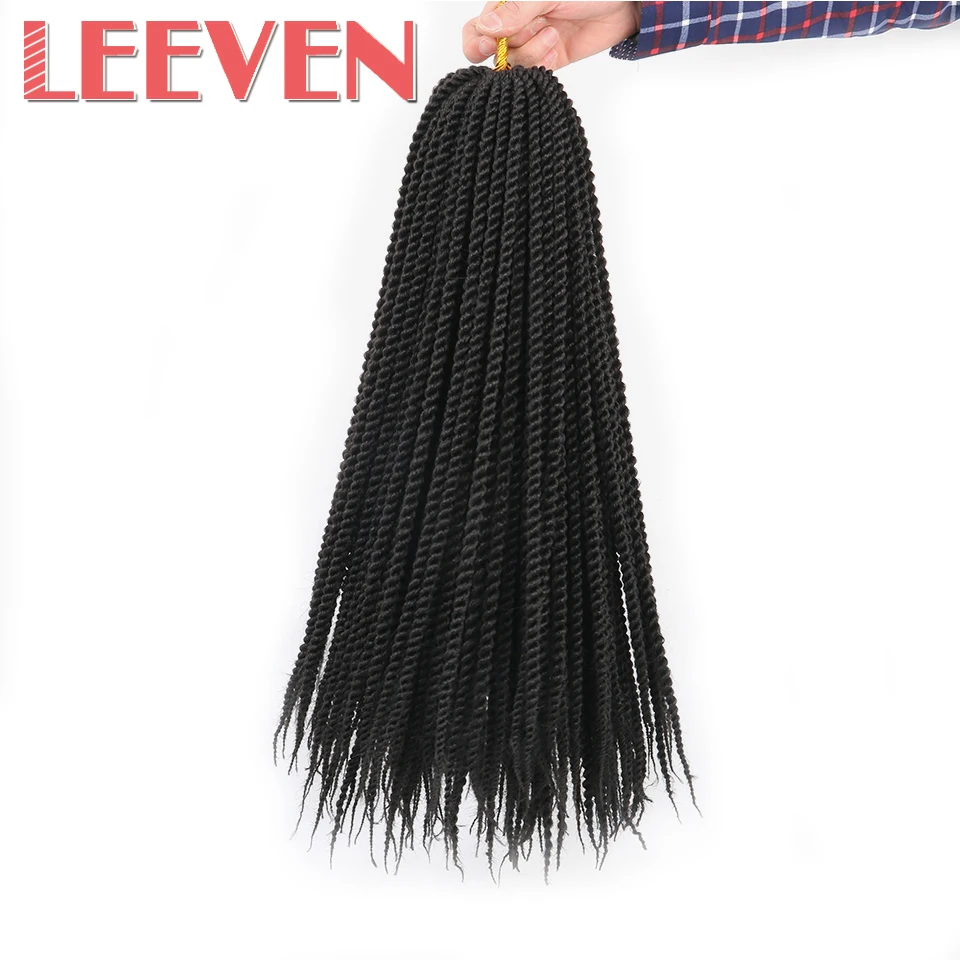 Leeven синтетические косы 18 'ཚ Корни Малый Сенегальский крутить крючком
