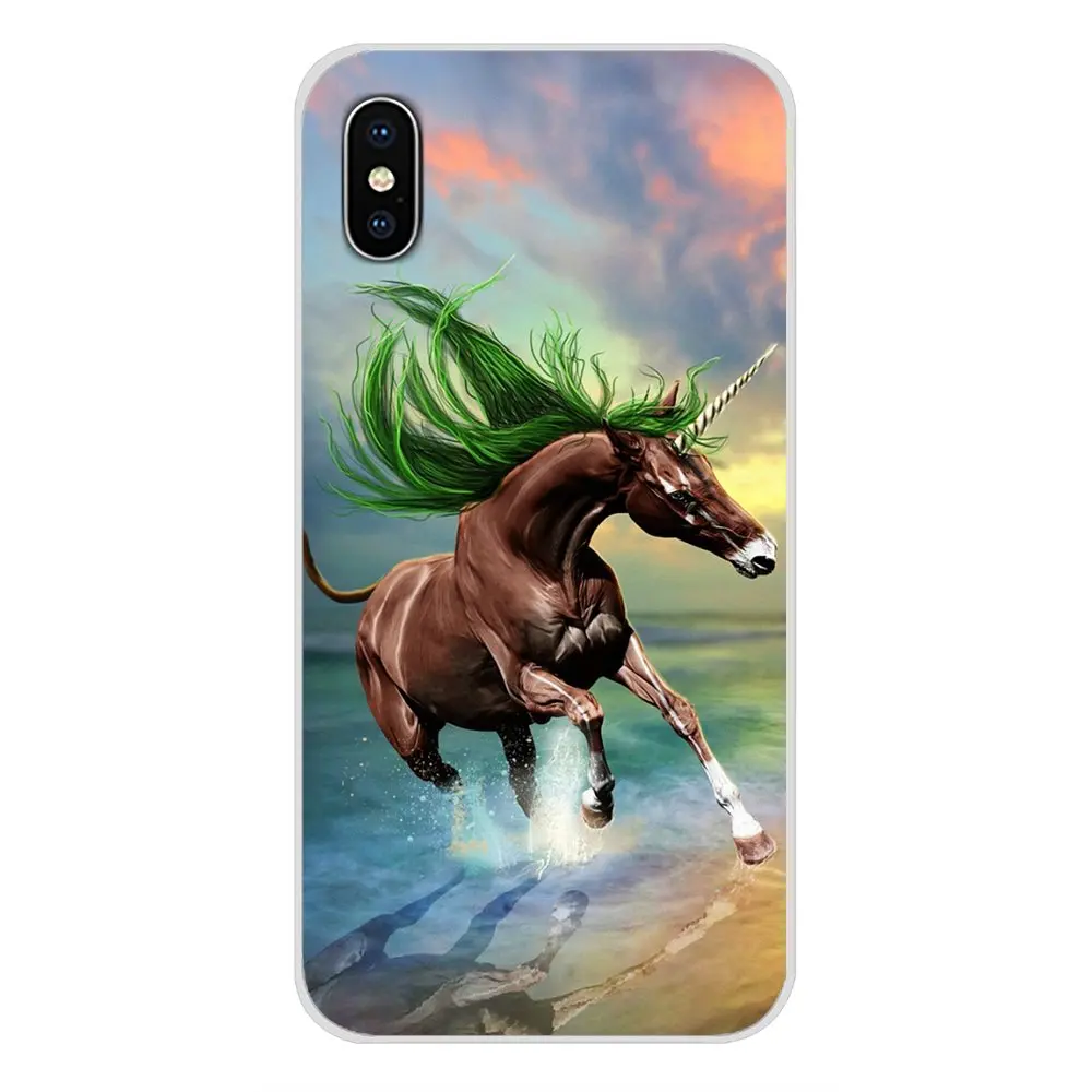 Чехлы для мобильного телефона с радужной зеброй единорогом Apple iPhone X XR XS MAX 4 4S 5 5S 5C