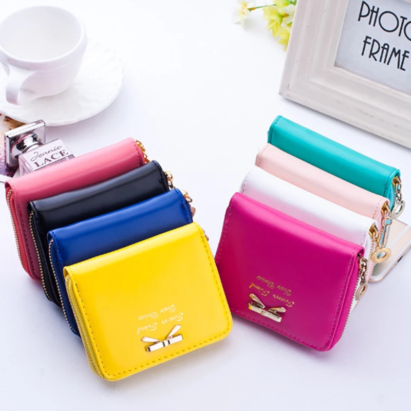 Женский кошелек на молнии с бантом и отделением для карт|change purse|coin pursepurse for girls |