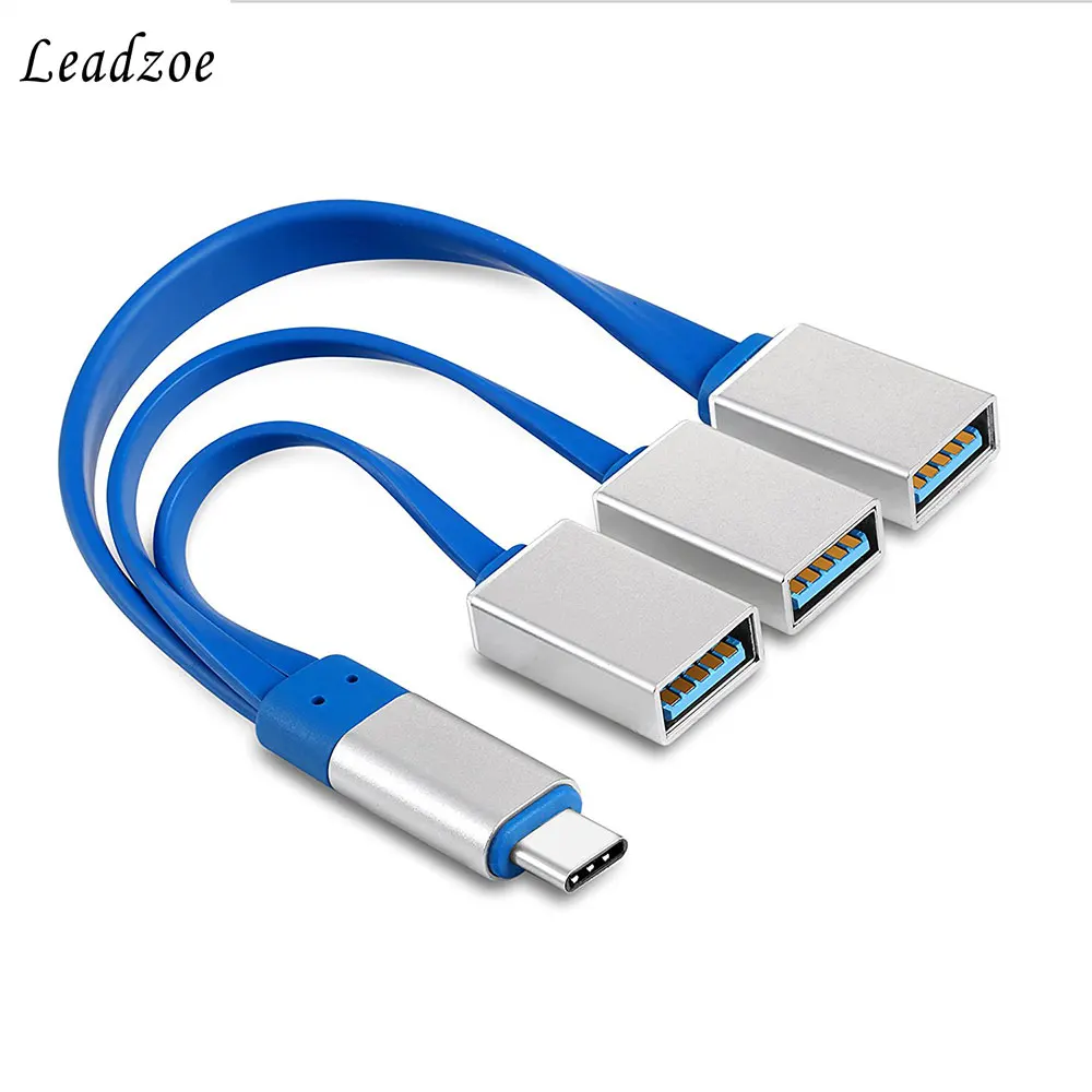 USB C концентратор, Leadzoe 3-в-1 Тип usb C OTG USB Hub разветвитель для MacBook, MacBook Pro, Google Pixel, Galaxy S8/S9, более USB-C устройств