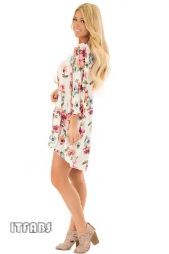 Модная повседневная женская блузка с цветочным принтом свободная шаль винтажный