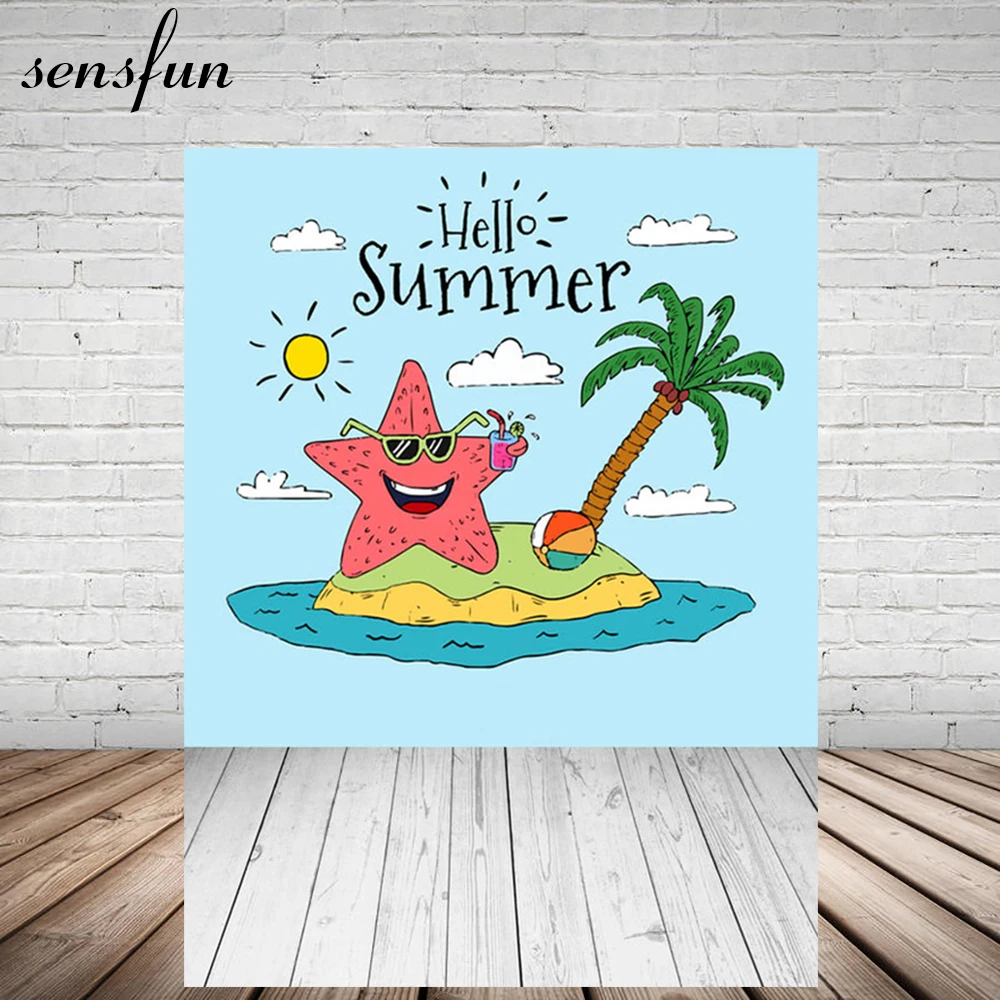 Sensfun Для летних вечеринок фон для фотосъемки с изображением небесно-голубого