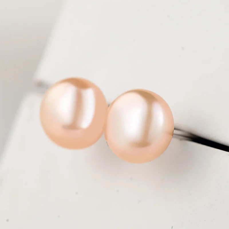 Simple Factory Accessories Temperament 100% 925 Sterling Silver Pearl Earrings Female Cute Fashion Jewelry | Украшения и