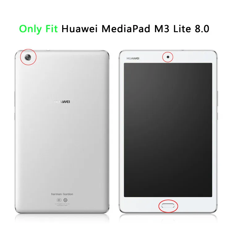 Чехол для huawei MediaPad M3 Lite 8,", магнитная подставка для планшета, умный защитный чехол из искусственной кожи для huawei M3 Lite 8,0+, 3 подарка бесплатно