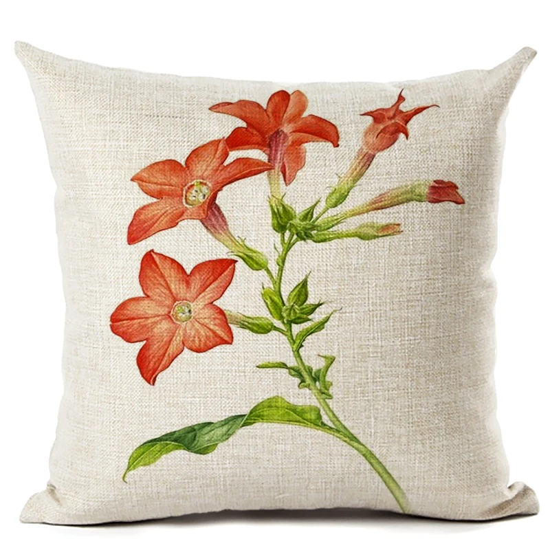 Современные Кантри стиль розовый цветок Лен Хлопок Чехлы на декоративные