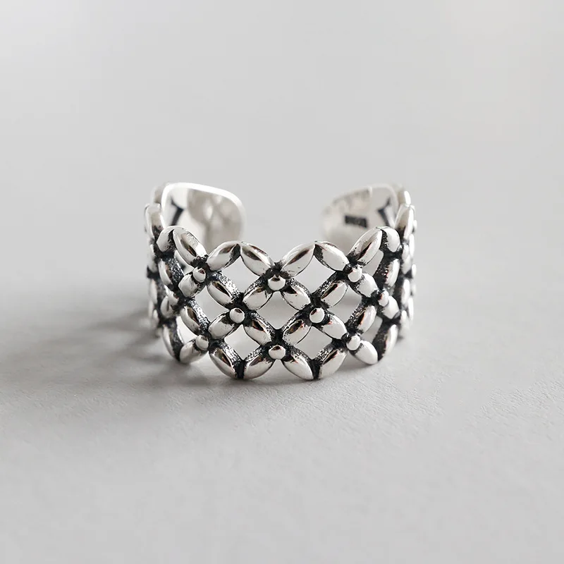 Настоящее чистое 925 Серебряное кольцо для женщин в форме гридинга ювелирные