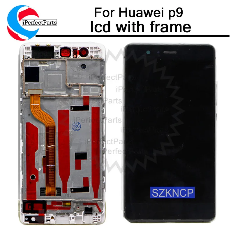 ЖК дисплей с сенсорным экраном для Huawei P9 дигитайзер в сборе рамкой запасные части