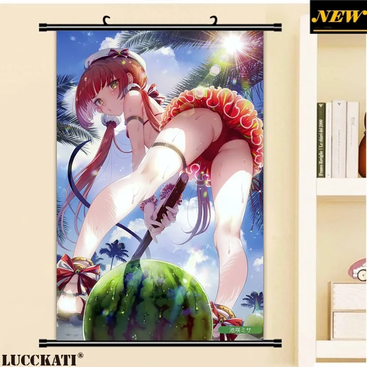 40X60 см melonbooks дыня-Чан cameltoe Сексуальная лоли задница Бикини высокие мультфильм аниме Настенная картина Фреска свиток холст живопись плакат