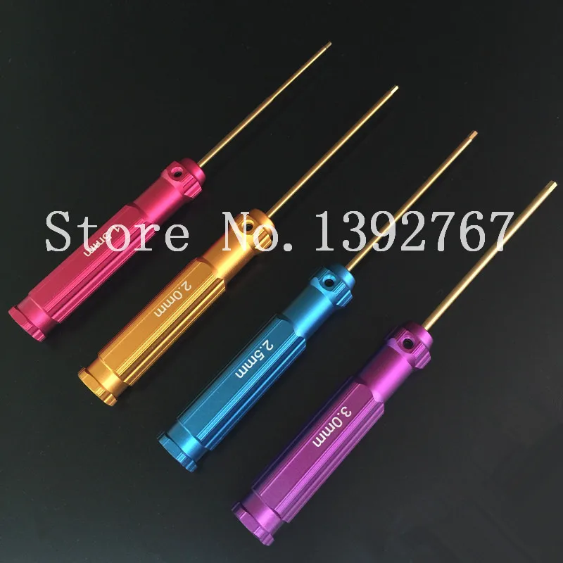 

4Pcs Tools Kit Hex Screw Driver 1.5MM 2.0MM 2.5MM 3.0MM Colorful For RC R/C Car Helicopter