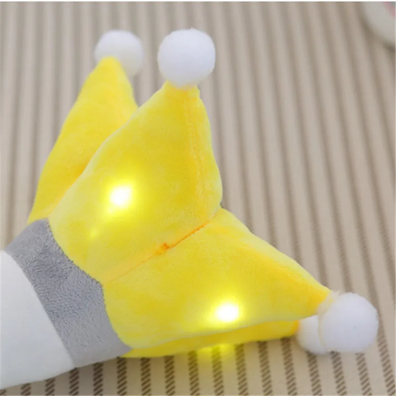 

45CM One Piece Lovely PP Cotton Stuffed Plush Toy Crown Light Cushion Flashing Pillows Kids Sleeping Pillows Birthday Presents