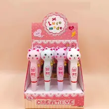 2 шт. Kawaii Кот приносящий удачу счастливый гелевая ручка с фигуркой котенка корейский 0,7 мм черные чернила ручки животные Ручки для подписи офисные школьные принадлежности