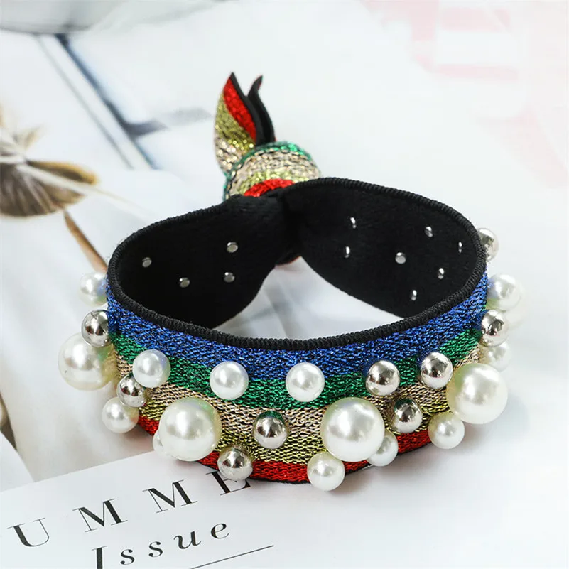 Новинка корейские женские жемчужные леопардовые эластичные резинки для волос