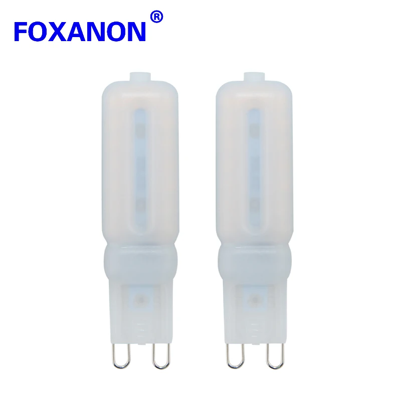 Foxanon светодиодная лампа G9 3 Вт 5 7 AC110V 220 В 2835 SMD диммируемая люстра прожектор Замена