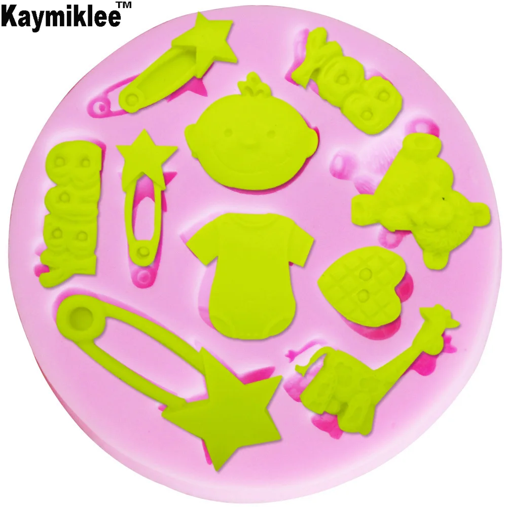 M018 3D детская игрушка из ткани в форме силиконовая форма для украшения торта, помадка для торта, 3D форма для шоколада пищевого класса