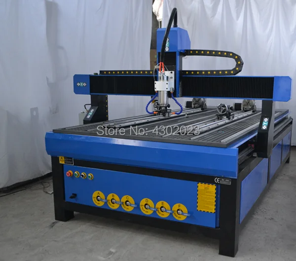 4 оси 1212 3D резки гравировальный станок древесины cnc routre 1200*2400 мм маршрутизатор для