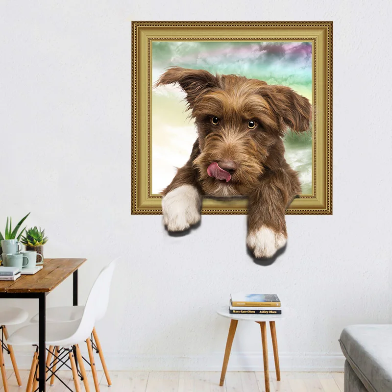 [Fundecoration] наклейки на стену с изображением милой собаки для детских комнат