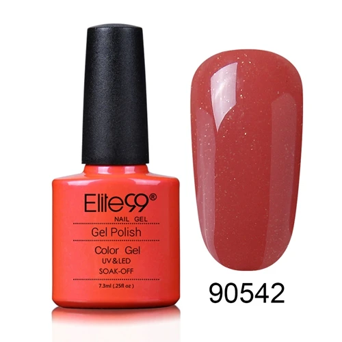 90542 Elite99 79 цветов УФ гель лак для ногтей Гель-лак долговечный замачиваемый Светодиодный УФ-гель цветной горячий гель для ногтей 7,3 мл/уп. инструмент для дизайна ногтей - Цвет: 90542