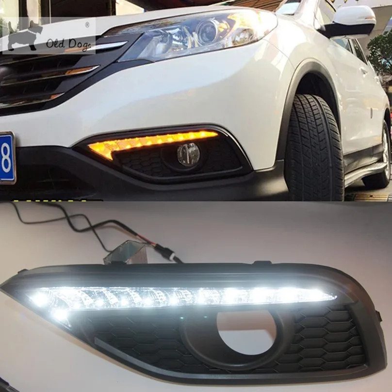 Для Honda CRV CR-V 2012- DRL для вождения, дневной ходовой светильник DRL с поворотным сигналом, противотуманная лампа, реле, Дневной светильник, автомобильный стиль