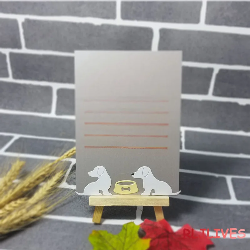 RLJLIVES собаки металлические режущие штампы трафареты для DIY штамп