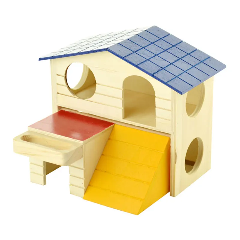 Двухслойная комната для небольшого животного хомяка белка играть спальный дом