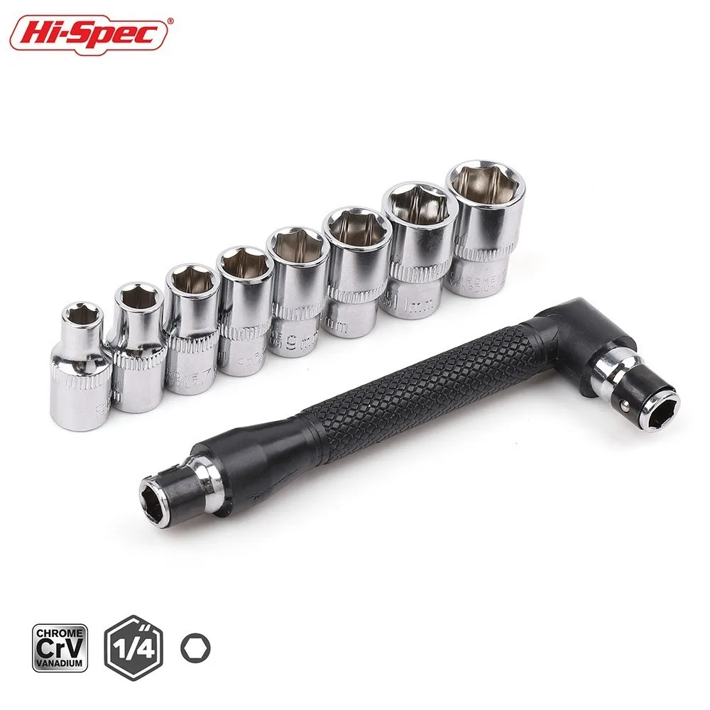 handle with socket Hi-Spec 19 шт. Набор отверток в форме L с двумя наконечниками 1/" торцевой ключ с торцевыми головками Набор отверток Набор для ремонта ручных инструментов - Цвет: handle with socket