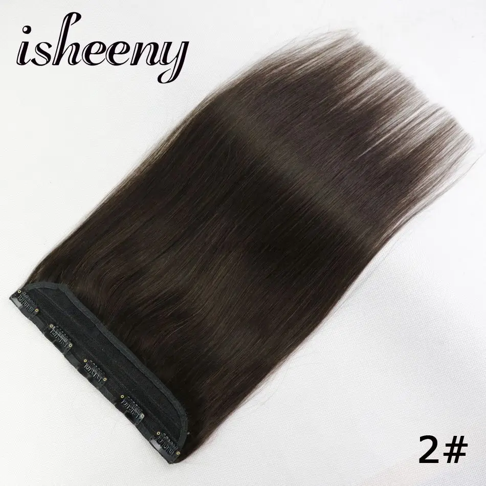 Isheeny, 14 дюймов, 18 дюймов, 22 дюйма, 1 шт., бразильские заколки для волос, Tic Tac, 5 клипов, remy, прямые волосы на заколках для наращивания
