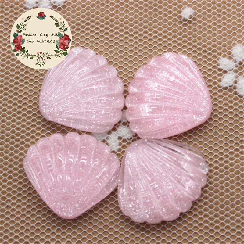 20 шт. каваи смолы блестки Seashell миниатюрный арт Flatback Кабошон DIY декоративное