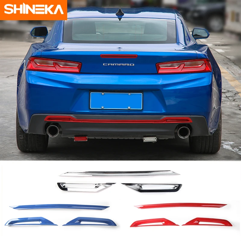 

SHINEKA украшение заднего бампера, отделка, противотумансветильник фара, крышка, отделка, заклепки, наклейка на корпус, литье для Chevrolet Camaro 2017