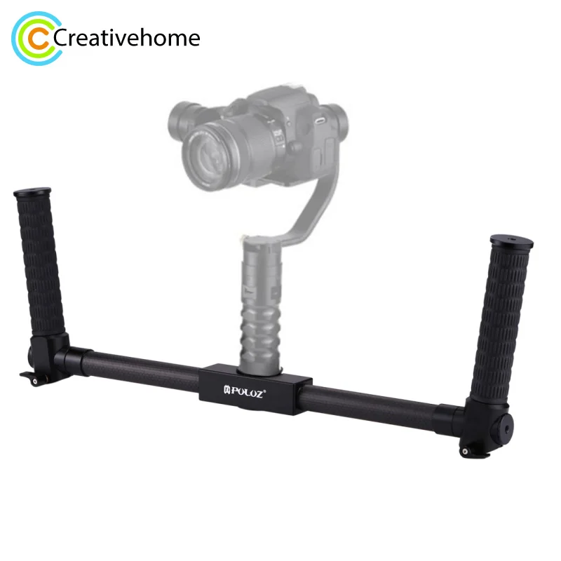 PULUZ профессиональный двойной ручной кронштейн с рукояткой Gimbal Расширенная ручка