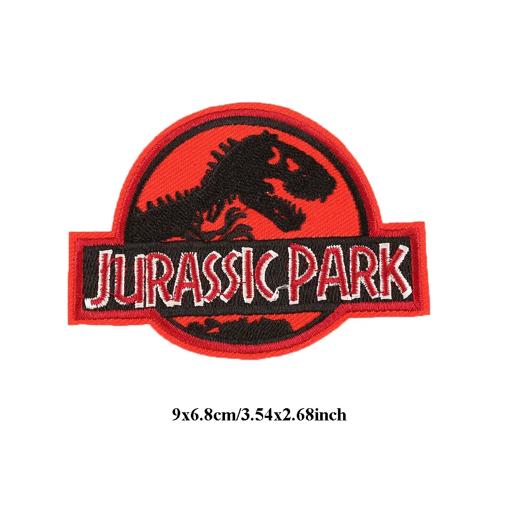 

Fashion Jurassic Park sew on iron on patches embroidery patches armband badges For Clothes