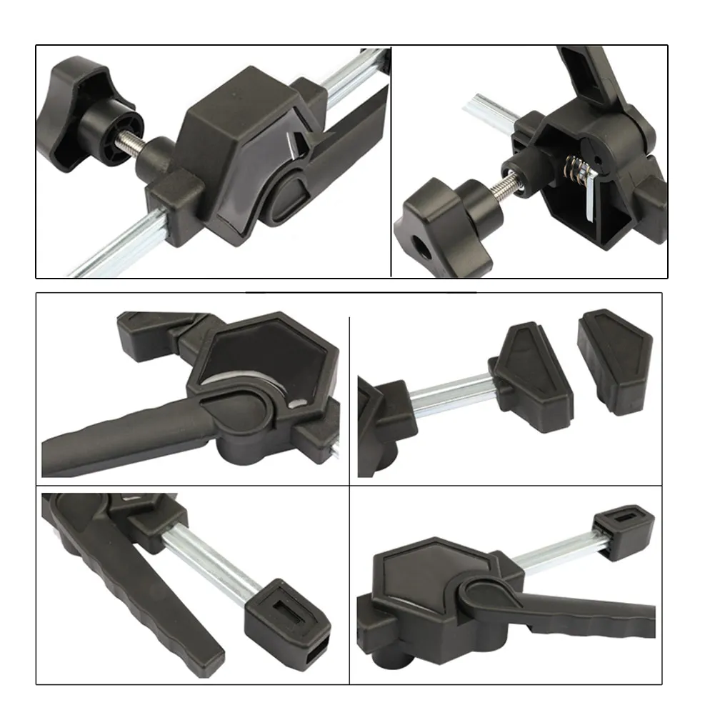 

2pcs Tabletop Clamp Adjustable Quick Release Grip Woodworking Clamp Fixed Jaw Parallel Clamp hand tool dropshipping