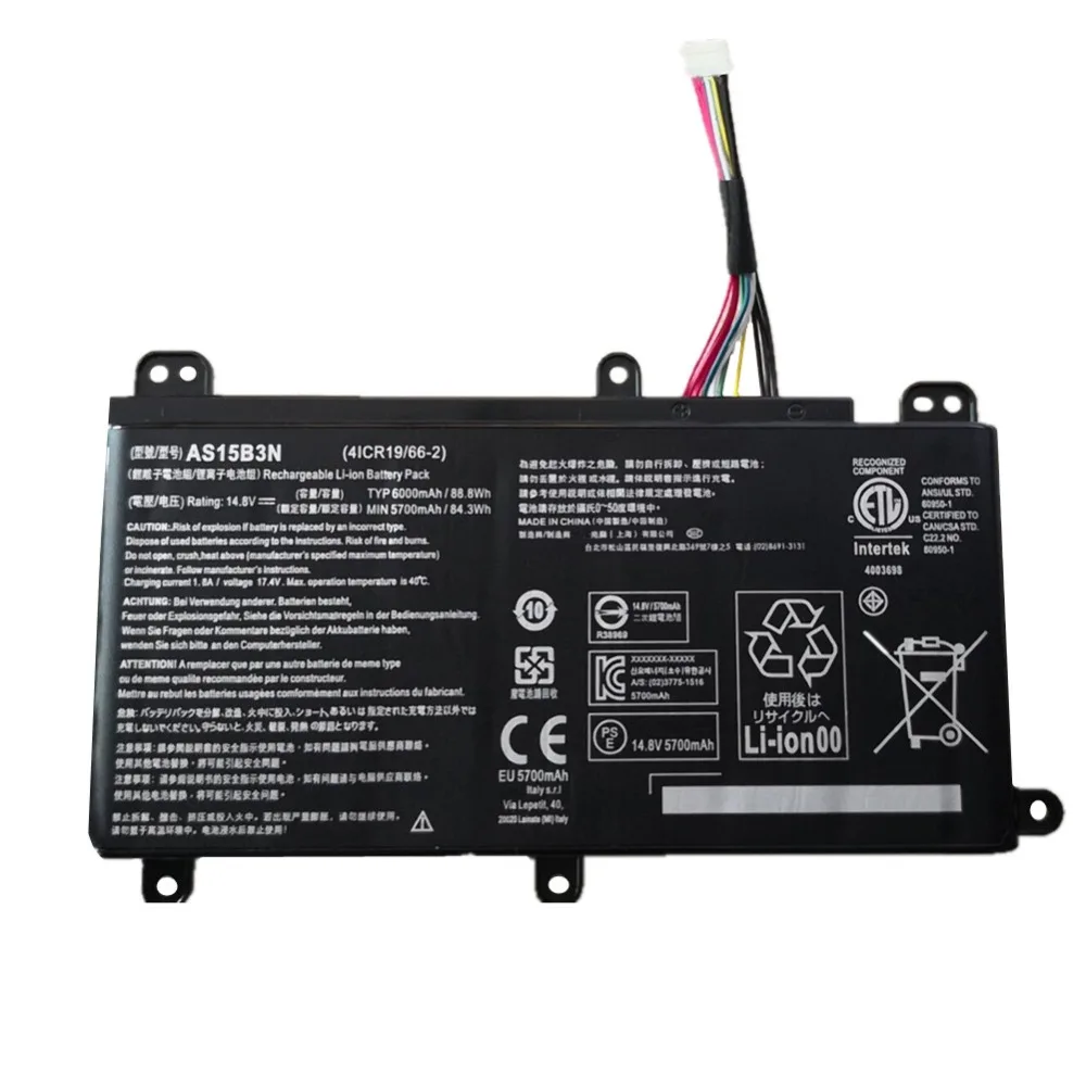 7XINbox 14 8 V 88.8Wh AS15B3N Оригинальный аккумулятор для ноутбука Acer Predator 15 G9 591 591G 592G 791G 792G