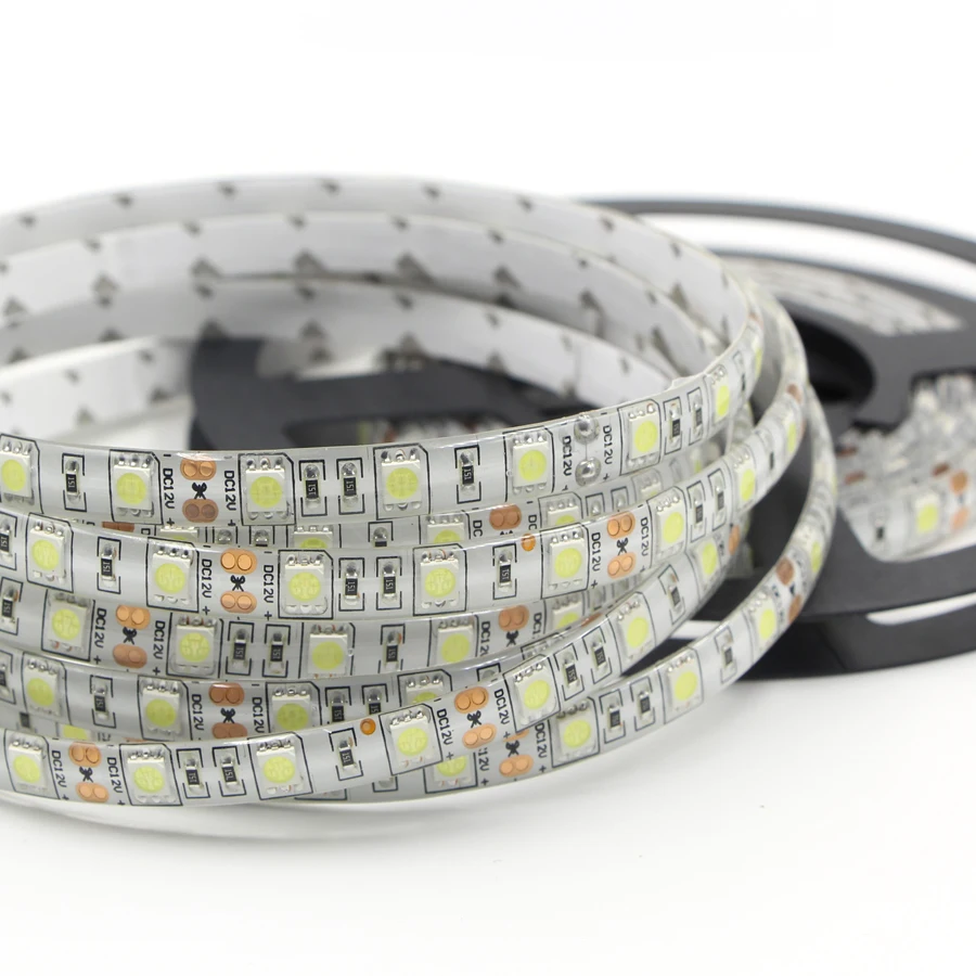 120 светодиодный/m Светодиодные ленты светильник лента 24V 12V 5050 5054 SMD белый/теплый белый 1 м 2 м 3 м 4 м 5 м водонепроницаемый для потолка счетчик кабинет Светильник