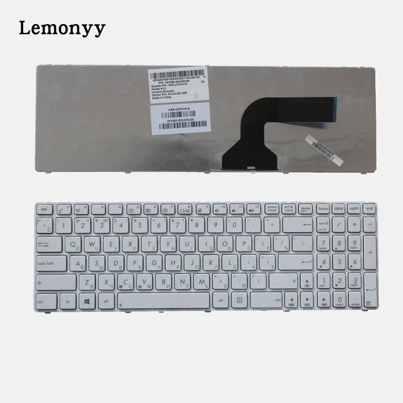 Русская клавиатура для ноутбука Asus K53SV G73Sw G73Jw K52D K52DR K52DY K52JK K52JR K52JT K52JU K52JV K53SC белый/черный RU Клавиатура ноутбука - Цвет: white