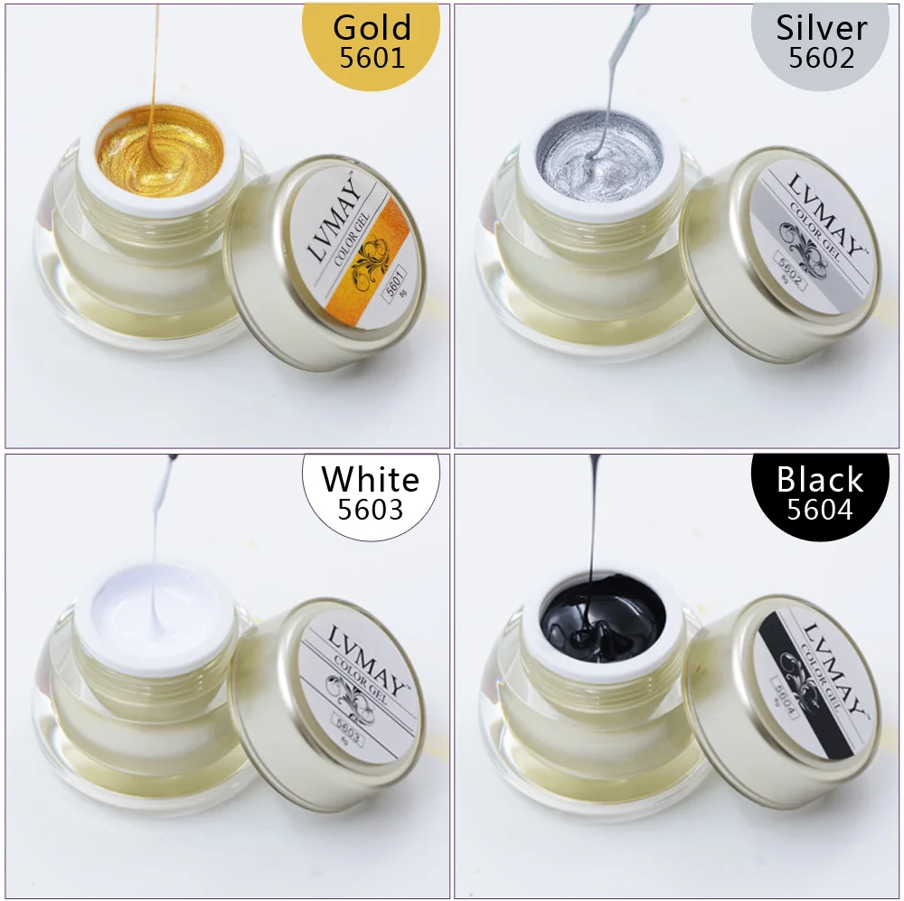 Набор из 3 предметов брендовый гель для рисования черный цвет лак ногтей