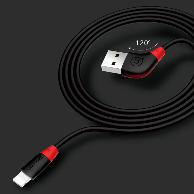 USAMS гибкий кабель для iPhone 6 Реверсивный USB 2A Быстрая зарядка Usb 7 7plus 5 5S | Мобильные