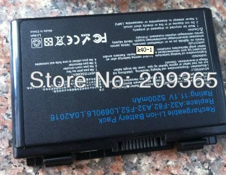 Аккумулятор 4400 мАч для Asus a32-f82 a32 f82 F52 k50ij k50 K51 k50ab k40in k50id K40 K42 k42j k50in k60 k61 k70 |