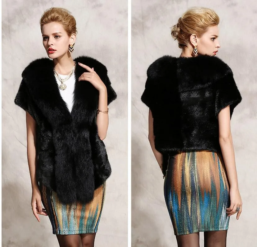 Новинка Брендовая женская шаль из искусственного меха норки повседневная