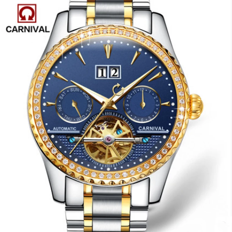 Часы Мужские автоматические механические популярные модные светящиеся