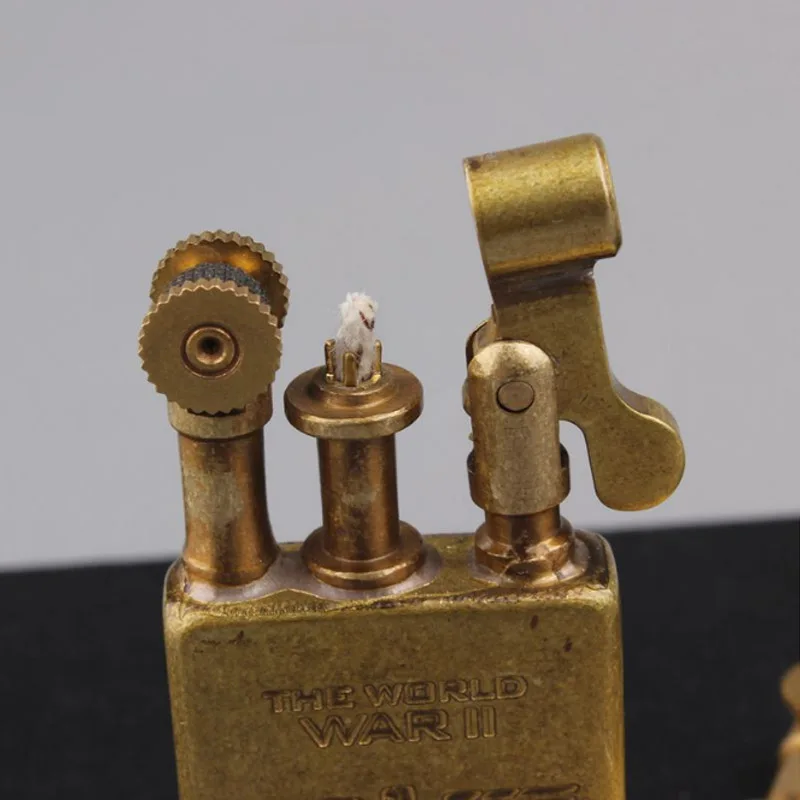 Винтаж металл пламени керосиновые зажигалки Ретро Мемориал фонарь зажигалка