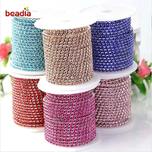 Цепочка для стразы, плоская, 1 млот, ss6ss8ss10ss12