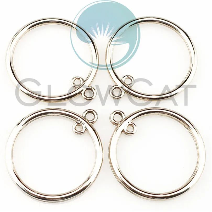 

20pcs KC Gold Color Round Rings Spacer Beads Frame Charms 27x24mm 22376