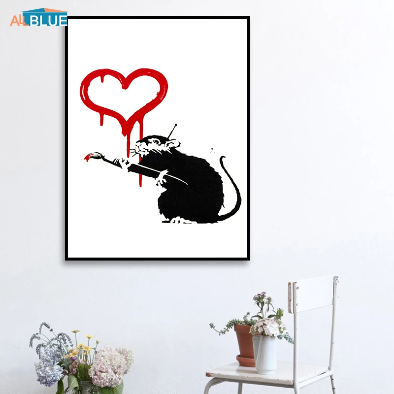 Настенный постер Бэнкси с принтом на холсте декоративные настенные картины в