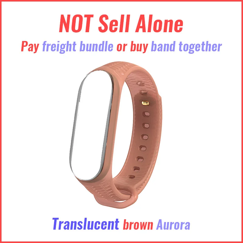 Прозрачный ремень для Xiaomi mi группа 4/3 mi Band-3/4 Мульти-Цвет дополнительный простой лёгкий мягкие удобные плотно закрывается - Цвет: NOT Sell Alone TABRN