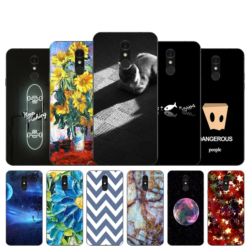 ТПУ чехол для LG Q7 + 5 дюймов Задняя крышка Мягкий силикон полный защитный