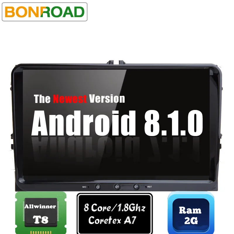 Bonroad Android 8.1.0 Allwinner T8 Octa Core 9 ''для Skoda VW Golf 6 Tiguan радио GPS навигация видео плеер Wi Fi