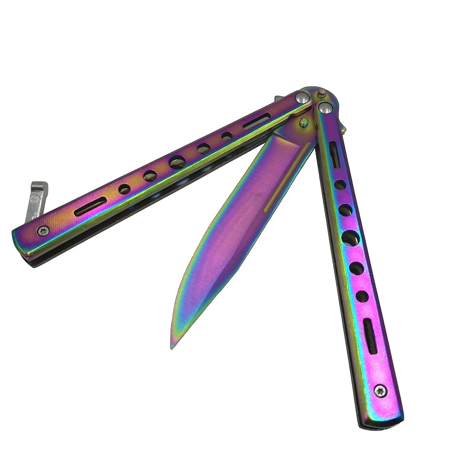 Складной нож Karambit из нержавеющей стали с бабочкой, тренировочный нож, тактический нож для игры в Counter Strike, подарок