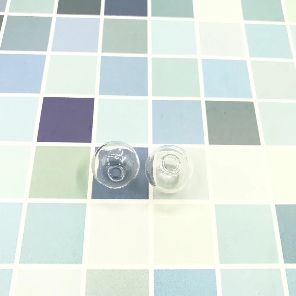 200 шт./лот 18 мм пустотелый стеклянный шар с отверстием круглые бутылки