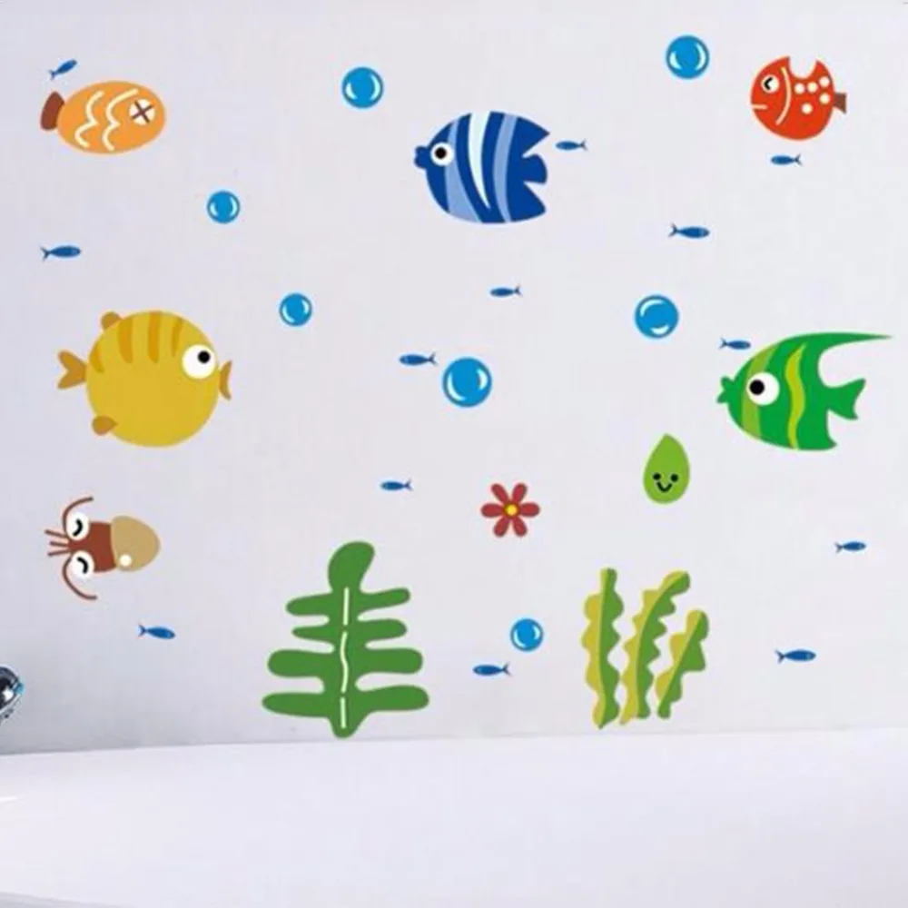 Imixlot DIY Прекрасный мультфильм Рыба Морской пузырь океан мир Съемный Decortaion Санузел