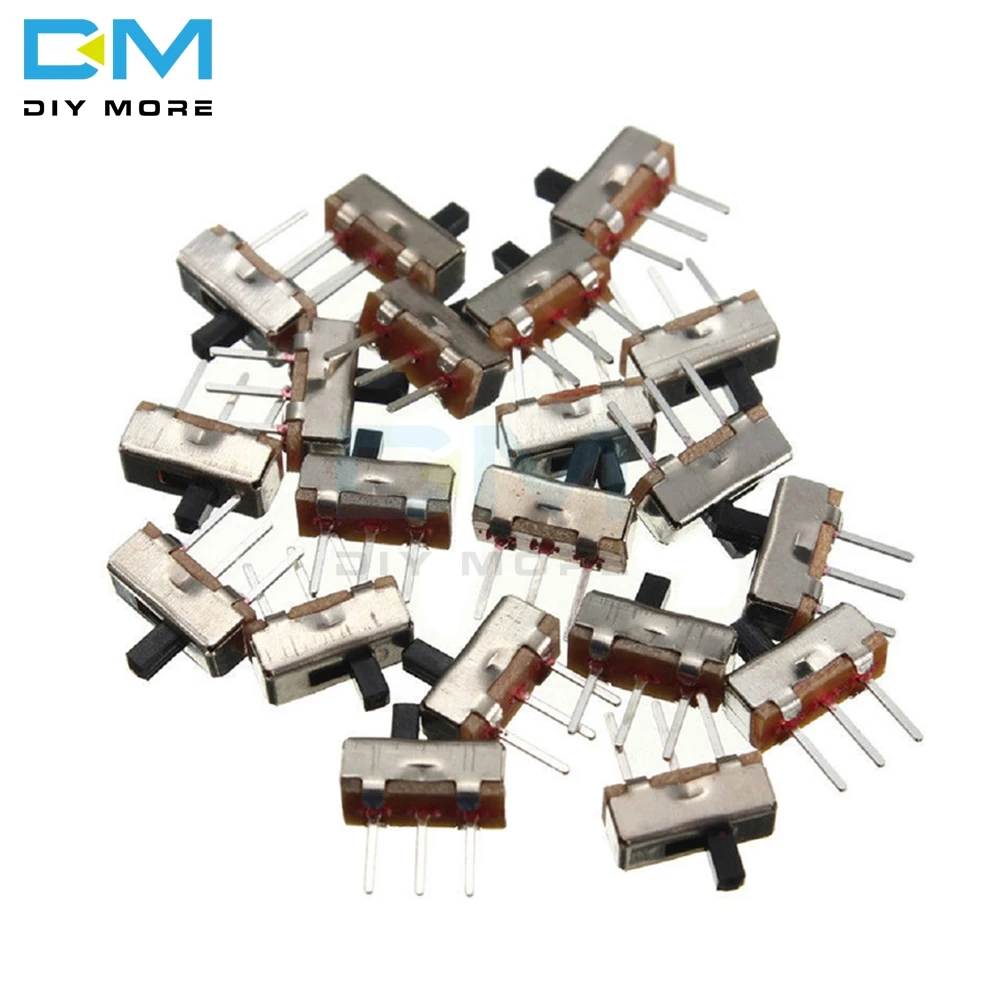 100 шт. SS12D00G3 SS-12D00G3 скользящий переключатель 2 положения SPDT 1P2T 3Pin PCB панель Мини Вертикальный тумблер для DIY